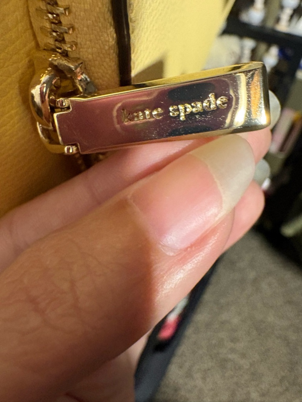 kate spade pale yellow pebble leather backpack - Picture 5 of 9